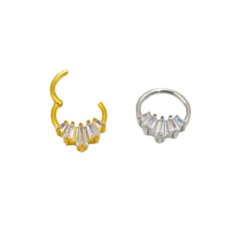 316L Medical Steel Zircon Nasal Septum Nose Stud Nose Ring Closed Earring Bone Nail Ear Ear Bone Pin Puncture