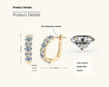 Moissanite Earring Eardrop Girls' High-grade Ear Clip