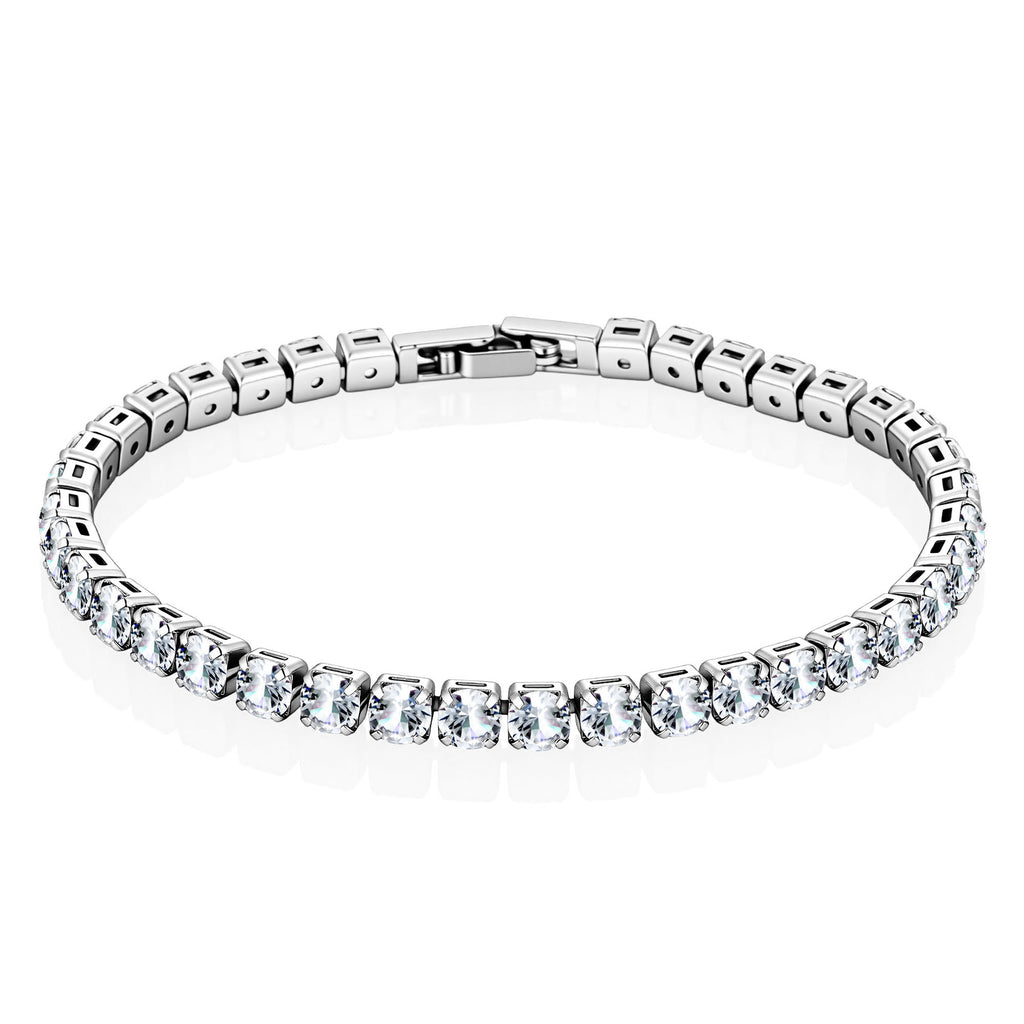 Lightweight Luxury Fully Diamond-encrusted Copper Bracelet