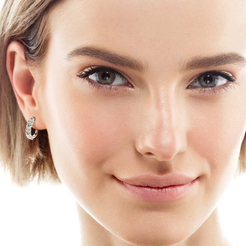 Moissanite Earring Eardrop Girls' High-grade Ear Clip